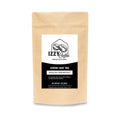 Kraft paper packaging of IZZY Coffee English Breakfast loose leaf tea on a white background