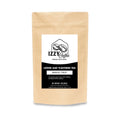 Kraft paper bag of IZZY Coffee loose leaf flavored tea on a white background