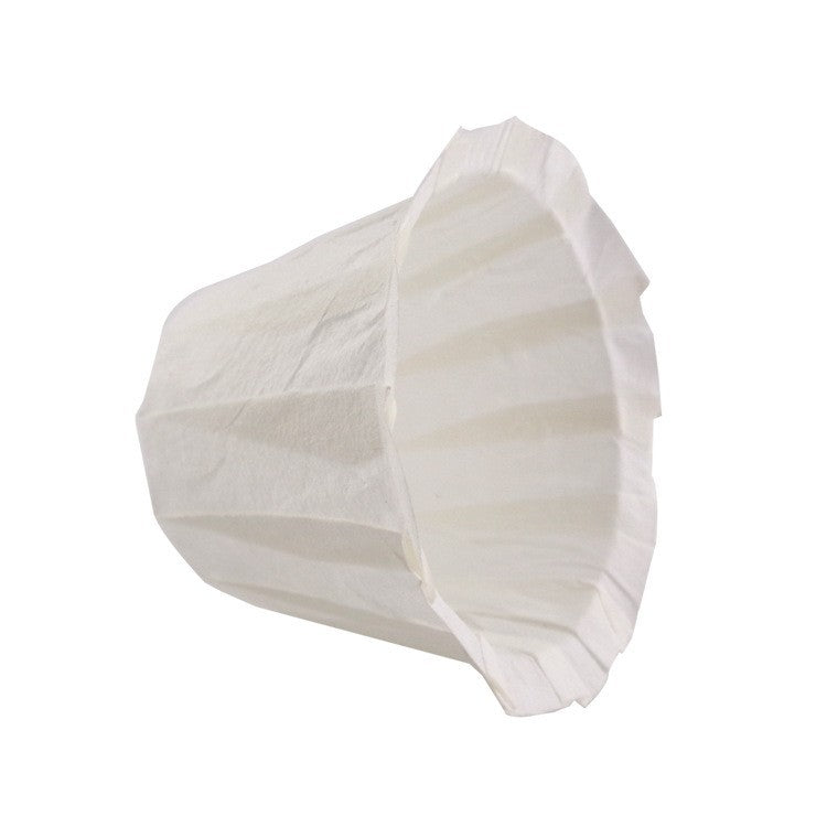 White pleated headband on a white background